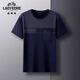 Camiseta de manga corta de cuello redondo de seda de hielo de auto clásico en verano de mediana edad y ancianos visten bolsillos reales sueltos sueltos en transpirable secado a media manga Hulan 691 m 165 recomendado 90-118Jin [Jin equivale a 0.5 kg]