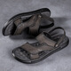 Yierkang sandalias para hombres nuevas sandalias masculinas para hombres al aire libre látex dual látex suave sin deslizamiento Vietnam zapatos de playa casuales hombres 9715_gray 38