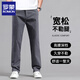 Romon casual pants for men 2025 new spring and autumn loose straight middle-aged men's pants autumn business cotton trousers pants 6621 blue 32 waist circumference two feet five