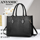 ANYSMIC luxury high-end brand bag women's bag crocodile pattern new simple texture handbag European and American atmospheric large capacity single green