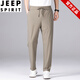 Jeep Spirit Ice Seidenhose Herren Sommer reguläre Hosen Schlanker gerade Sportarten Schnell trockne lässige Hosen gebundene Füße mittleren Alters 761 Straight Tube Grey M.