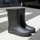 Women's new Japanese women's rain boots fashionable outside anti-slip water shoes Internet celebrity same versatile waterproof rain boots JD313 medium tube-khaki 39-40