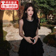 JIOESC little black dress birthday dress French style daughter-in-law high-end waist dress women's sleeveless cake short skirt black M 95-110Jin Jin is equal to 0.5 kg