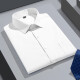 Romon Summer à manches courtes Shirt Men's Ice Silk Thin Bamboo Fiber White Shirt Professional Business Officiel Half Mancheve Top Men's Dx6625 38 (105)