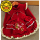 G.duck girls' dress, autumn and winter style, children's New Year's red festive Chinese New Year's greeting dress, baby's one-year-old dress Lolita 008 winter style plus velvet, pre-sale for 15 days 100 cm