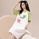 Lexi Beiqi Хлопковое хлопок с короткими рукавами ночной рубашкой Ladies Lamies Home Cartoon Cust Dev H702 170 160 (м)