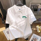 Semier Polo Shirt à manches courtes pour hommes à manche de t-shirt à col en japonais Niche surdimensionné à demi-manche 3895 * Wasp-White 11xl M 80-110Jin [Jin est égal à 0,5 kg]