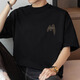 Kazuki Kuraishi Brand à tendance T-shirt à manches courtes en coton lourd pour hommes 2025 Nouveau t-shirt à demi-manche rond haut de gamme d'été pour hommes M09-694 Black S [80-100jin [Jin équivaut à 0,5 kg]]]