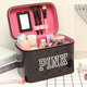 Portable makeup ins trend super popular cute female hand storage box product capacity box makeup box internet celebrity temperament single layer PK silver