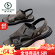 Woodpecker Summer 2025 Sandalias para hombres nuevas comodidad de cuero genuino Suelas gruesas Anti-Slip Comfort Inventual Sandalias Sandalias de suela suave 9923 43 [En el evento]