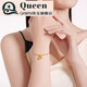 QIWN gold pendant women's gold small waist star moon love six-pointed star beaded bracelet earrings DIY small waist - without chain, about 0.40g