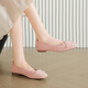 Zhr zapatos individuales para mujeres estilo ballet de primavera y verano frijoles suaves suaves zapatos de mujer temperamento de huevo de huevo zapatos de mantequilla ah679 rosa 36