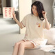 Pajama de terciopelo ártico para mujeres en verano pantalones cortos de algodón puro pantalones cortos delgados y dulces se puede usar fuera de la ropa para el hogar yx-9859 4xl recomendado 165-185Jin [Jin equivale a 0.5 kg]