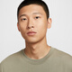 
Nike men's loose T-shirt for autumn new cotton knitted soft and comfortable official NIKE AIR HQ9249 320 light green gray XS