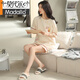 MODAL 2025 Nouveau pyjamas pour les shorts de coton pur d'été pour femmes Le style d'été du printemps et de l'automne peut être porté à l'extérieur de la maison de vêtements à la maison zh-9855 # shorts M (80-100jin [Jin est égal à 0,5 kg]))