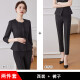 New blue quarter-sleeved small suit jacket for women beauty salon jewelry store two-piece professional suit green suit + skirt (JY6210) 2XL