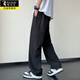 
Woodpecker Ice Silk Pants Men's Summer 2025 Thin Loose Straight-Legged Casual Pants for Boys Quick-Drying Cool Sport Wide-Level Trousers 6636 Military Green L About 110-130Jin [Jin equals 0.5 kg]