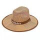 Sommersonne Hut Outdoor Fischer westlich Grasland Sonnenschutz Sonnenschild Fischertourismus Männer und Frauen Cowboy Strohhut Flat Edge Wein rot