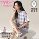 
Modal pajamas for women in summer short-sleeved bear with breast pads cute girl ice silk home clothes large size casual suit for outside wear high quality 12611 M (70-95Jin [Jin equals 0.5 kg])