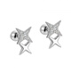DL 1998 Fat Donglai same style platinum earrings PT950 platinum diamond earrings for women new 2025 platinum earrings for ear piercing platinum four-pointed star earrings