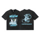 
WALKING BEAUTY2025 summer new European and American trendy brand men and women couple outfits large size loose pullover short-sleeved T-shirt for teenagers tee FY6629 white S