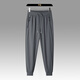 
VANCL official website 6167 men and women's trousers - three anti-icing silk trousers light luxury ice silk quick-drying men's casual pants loose straight black - tie-foot M