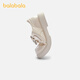 Balabala children's shoes children's small leather shoes princess shoes girls' shoes 2025 spring and autumn new loafers sweet literary off-white 10301 31 (foot length 18.8-19.3/inner length 20.3)