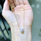 Yueyi Seawater Pearl Necklace Pendant Round Clavicle Chain a Seawater Pearl Single + Free Silver Chain 9:05-10mm45cm