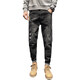 Aexmere Herren zerrissen Jeans Summer Trendy Brand Slim Feet 2025 New Summer 6636 Black. 29