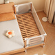 Juelebang mother and baby special beech spliced bed anti-fall safety guardrail bed fence block widened bedside baby children's bed single bed 150*60 upgraded thickening and widening safety fence