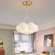 
LED living room main lighting restaurant Nordic creative cream style chandelier bedroom ceiling lamp whole house combination package 1W 9734-black 7-head three-color light change-color ball 12