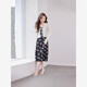 Si Jie Shanghai Endi Kleidung Dongguan Stadt Han Duoyi Kleidung Bow Hosenteil Kleid Französisch Blumen Sommer 9928 Schwarzes Kleid S