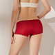 Sihuang Mid-T-Waist Seidenunterwäsche für Frauen 100% Mulberry Seidenstrick sexy Spitzenboxer Shorts Dünngröße Dunkelschwarz 3884+ Leder Pink 3885 3xl Eins Größe