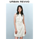 UR2025 Frühling Neues Frauenmodemetemperament Faltes Taille Kurzkleid UYY750029 Beige s