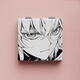 
CELEBON's End of Seraphimony Michel Fan Anime Peripheral Portable Mirror Two-dimensional Handheld Makeup Mirror C1049-Double-Side Pattern Makeup Mirror