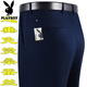 Playboy high-end mulberry silk drooping anti-wrinkle men's trousers in summer thin middle-aged high-waist loose straight-leg professional pants T9906 blue-gray fine thin 38 waist 2 feet 9