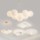 Sala de estar LED de zunyi restaurante principal restaurante nordic creative crema style lámpara de techo de dormitorio paquete combinado de casa entera 9734-negro 7-cabeza de tres colores cambia de color 12 cm