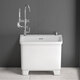 
Jiumu balcony washing mop pool ceramic with faucet hole integrated high foot household bathroom mop pool floor basin tank large size 13751X35 control + sitting spray gun single cooling