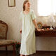 
Yalu French short-sleeved nightgown for women's cotton summer long princess style pajamas home clothes white long skirt 2025 white DSL695 M 160