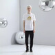 Adidas Men's Breffable Fast Séchage Round Round Fashion Trend Fashion Sports confortables et T-shirt décontracté blanc / or 2xl