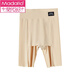 Modal ice silk cover triangle safety pants underwear two-in-one women's summer thin anti-exposure compartment large-size leggings black 3 pairs L 80-115Jin [Jin equals 0.5 kg]