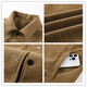 New Autumn and Winter American Retro Workwear Jacket Men's Loose Lapel Corduroy Casual Jacket Brown 2XL (180) Recommended 145-155 Jin Jin equals 0.5 kg