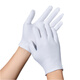 Lykj White Gants Etiquette en coton pur style mince Cultural and Play Play Perle Travail Men and Women Work Protection de la main-d'œuvre Répusculant en tenue d'été résistante à l'allongement mince: 3 Double Experience Package [Cher en expédition] Code M [Convient aux petites mains]