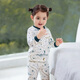 Nest Designs pour enfants en coton pur coton coller des manches longues pantalons longs pantalons pyjamas hommes et femmes automne et hiver nouveaux produits universels pour quatre saisons première neige 80 (hauteur suggérée 73-82 cm)