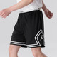 Jordan男乔丹 网眼透气 Dri-FIT速干 五分裤 运动短裤HF9911-010黑白2XL