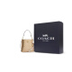 Coach (Coach) 618 Coach Mollie Classic Metal Logo Ikonischer Käfig Künstlicher Leder -Bucket -Bag Handheld Basic -Paket (Bag + Dust Bag)