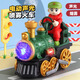 Electric Spray Train Enfants de 1 à 3 ans Boy and Girl Early Childhood Electric Toy Car Gift Green Spray Train Spray - Charge Version 3 Sections Charge