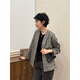 Langqing Tong Zhou Langqing kleine Leinenplaidjacke 2025 Neue Frauen Sommer V-Ausschnitt Dünne Strickjacke Casual Lose Top Plaids Empfohlen 90-100 Jin [Jin ist 0,5 kg]