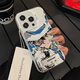 Ai style monster Kidd is suitable for Apple 16promax mobile phone case iPhone 15pus stand 14 animation 13mini color [CY1049 monster Kidd-Glacier silver] IMD color silver iPhone 16pro