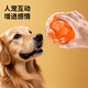 Zanpet round flashing sound ball orange and white, bite-resistant and not easy to rot, teeth grinding training interactive self-pleasure and boredom relief bell ball